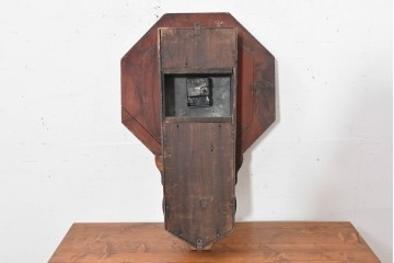 アンティーク時計　明治期から大正期　人物画を配した八角形の掛け時計　(R-091855)