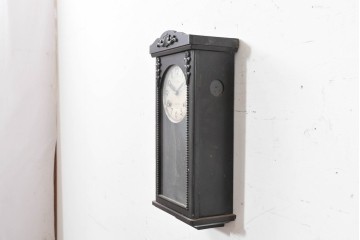 和製アンティーク　昭和初期　精工舎(SEIKOSHA、セイコー)　花モチーフの彫刻入り掛け時計　(R-091858)