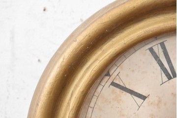 アメリカアンティーク　1880年頃　E. INGRAHAM&CO(イングラハム社)　ゴールドカラーの丸枠を配しただるま時計　(R-091859)