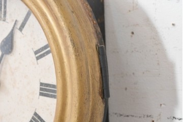 アメリカアンティーク　1880年頃　E. INGRAHAM&CO(イングラハム社)　ゴールドカラーの丸枠を配しただるま時計　(R-091859)