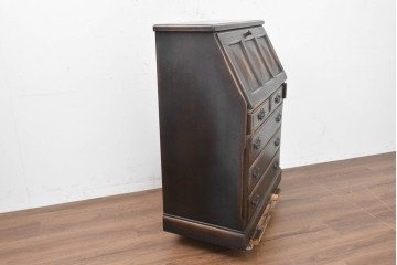 中古　美品　飛騨産業　キツツキ　プロヴィンシャルシリーズ　3面パネルの前扉と多彩な収納を備えたライティングビューロー　定価約54万円　(R-091863)