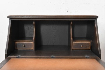 中古　美品　飛騨産業　キツツキ　プロヴィンシャルシリーズ　3面パネルの前扉と多彩な収納を備えたライティングビューロー　定価約54万円　(R-091863)