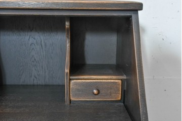中古　美品　飛騨産業　キツツキ　プロヴィンシャルシリーズ　3面パネルの前扉と多彩な収納を備えたライティングビューロー　定価約54万円　(R-091863)