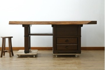 中古　美品　ダイニングテーブルと座卓の2通りで使える囲炉裏テーブル　定価約130万円　(R-091884)