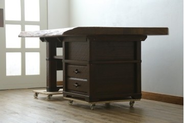 中古　美品　ダイニングテーブルと座卓の2通りで使える囲炉裏テーブル　定価約130万円　(R-091884)