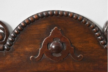 イギリスアンティーク　1900年から1920年頃　オーク材　ツイスト柱と繊細な彫刻が美しいウォールミラー　(R-091935)