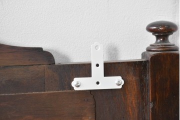 イギリスアンティーク　1900年から1920年頃　オーク材　ツイスト柱と繊細な彫刻が美しいウォールミラー　(R-091935)