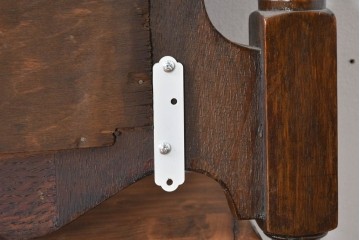 イギリスアンティーク　1900年から1920年頃　オーク材　ツイスト柱と繊細な彫刻が美しいウォールミラー　(R-091935)