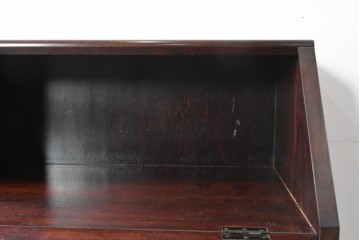 中古　美品　松本民芸家具　T型　重厚なライティングビューロー　定価約55万円　(R-091943)