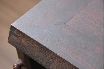 中古　美品　松本民芸家具　T型　重厚なライティングビューロー　定価約55万円　(R-091943)
