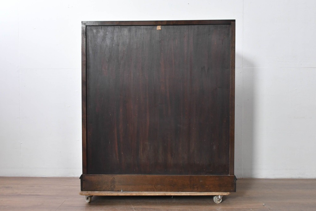 中古　美品　松本民芸家具　T型　重厚なライティングビューロー　定価約55万円　(R-091943)