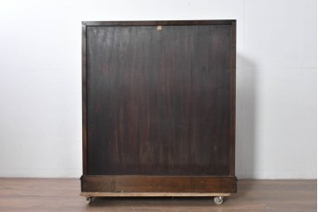 中古　美品　松本民芸家具　T型　重厚なライティングビューロー　定価約55万円　(R-091943)