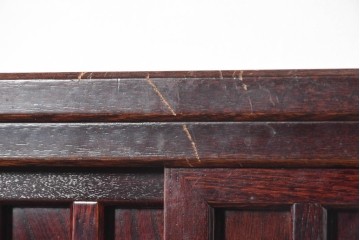 中古　美品　志太民芸家具　重厚な金具と美しい木目が目を引く格子茶箪笥　(R-091958)