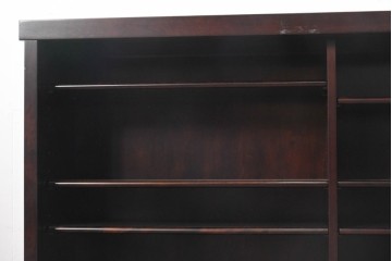 中古　超美品　星野民芸(星野民藝)　水屋箪笥上段　御所車を備えたガラス引き戸のサイドボード　(R-091962)