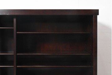 中古　超美品　星野民芸(星野民藝)　水屋箪笥上段　御所車を備えたガラス引き戸のサイドボード　(R-091962)
