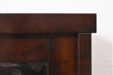 中古　超美品　星野民芸(星野民藝)　水屋箪笥上段　御所車を備えたガラス引き戸のサイドボード　(R-091962)