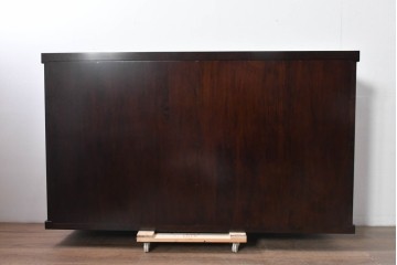 中古　超美品　星野民芸(星野民藝)　水屋箪笥上段　御所車を備えたガラス引き戸のサイドボード　(R-091962)