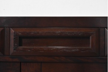 中古　超美品　星野民芸(星野民藝)　水屋箪笥下段　御所車と縦格子の引き戸を備えたサイドボード　(R-091963)