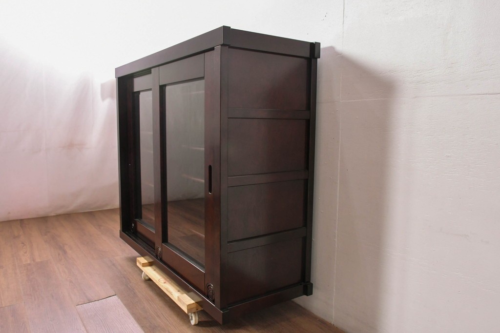 中古　超美品　星野民芸(星野民藝)　水屋箪笥上段　御所車の意匠が印象的な収納棚　(R-091965)