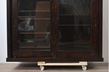 中古　超美品　星野民芸(星野民藝)　水屋箪笥上段　御所車の意匠が印象的な収納棚　(R-091965)