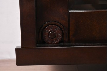 中古　超美品　星野民芸(星野民藝)　水屋箪笥上段　御所車の意匠が印象的な収納棚　(R-091965)