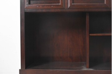 中古　超美品　星野民芸(星野民藝)　水屋箪笥下段　御所車と縦格子の引き戸を備えた重厚なサイドボード　(R-091966)