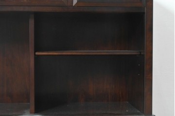 中古　超美品　星野民芸(星野民藝)　水屋箪笥下段　御所車と縦格子の引き戸を備えた重厚なサイドボード　(R-091966)