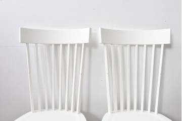 中古　イタリア製　GERVASONI(ジェルバゾーニ)　GRAY 21　ホワイトカラーのハイバックチェア2脚セット　定価(2脚合計)約41万円　(R-091968)
