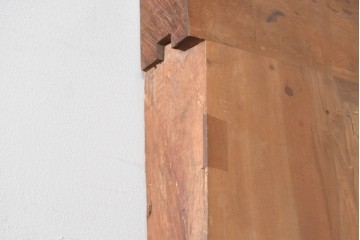 和製アンティーク　大正から昭和初期　桂(カツラ)材　美しい木目と素朴な風合いを楽しめる天板　(R-091979)