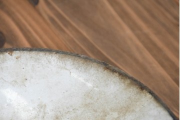 《引っ掛けシーリング式ペンダントライト加工費込み》　和製アンティーク　昭和初期から昭和中期　深みのあるグリーンがレトロなホーロー製ペンダントライト　(R-091990)