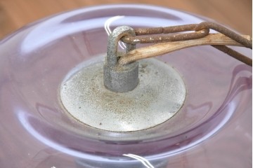 《引っ掛けシーリング式ペンダントライト加工費込み》　和製ヴィンテージ　レトロなカットガラスのペンダントライト　(R-092002)