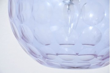 《引っ掛けシーリング式ペンダントライト加工費込み》　和製ヴィンテージ　レトロなカットガラスのペンダントライト　(R-092005)