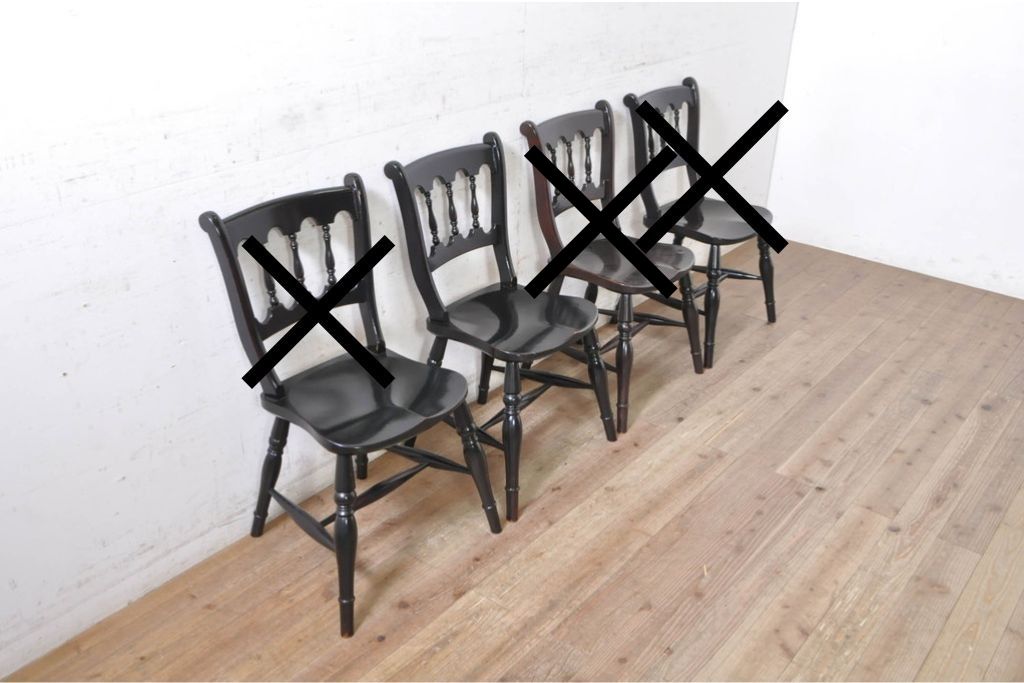 【簡易リペア限定品】　和製ヴィンテージ　松本民芸家具　#49A型ワイコムチェア　落ち着いた色味と滑らかな質感が美しいダイニングチェア　定価約10万5千円　(R-092100)