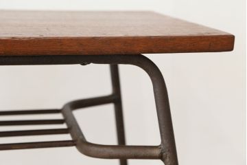 アンティーク家具　アンティーク　鉄脚テーブル(作業台・机)