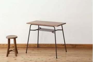 アンティーク家具　アンティーク　鉄脚テーブル(作業台・机)