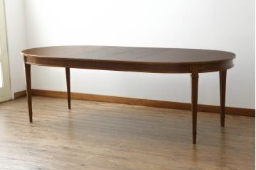 中古　DREXEL HERITAGE(ドレクセルヘリテイジ)　Triune(トライユン)　品のある佇まいが魅力のダイニングテーブル(エクステンションテーブル、食卓、4人掛け、6人掛け、8人掛け)(S-075299)