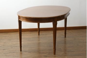 中古　DREXEL HERITAGE(ドレクセルヘリテイジ)　Triune(トライユン)　品のある佇まいが魅力のダイニングテーブル(エクステンションテーブル、食卓、4人掛け、6人掛け、8人掛け)(S-075299)
