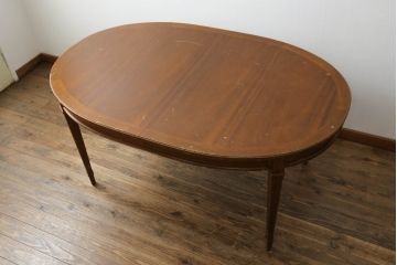 中古　DREXEL HERITAGE(ドレクセルヘリテイジ)　Triune(トライユン)　品のある佇まいが魅力のダイニングテーブル(エクステンションテーブル、食卓、4人掛け、6人掛け、8人掛け)(S-075299)
