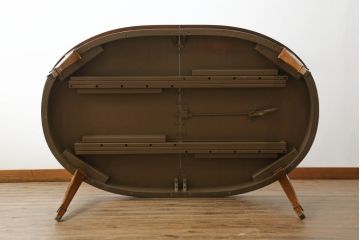 中古　DREXEL HERITAGE(ドレクセルヘリテイジ)　Triune(トライユン)　品のある佇まいが魅力のダイニングテーブル(エクステンションテーブル、食卓、4人掛け、6人掛け、8人掛け)(S-075299)
