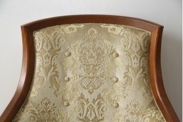 中古　美品!!　DREXEL HERITAGE(ドレクセルヘリテイジ)　Upholstery(アップホルスタリー)　エレガントな佇まいが魅力的な1人掛けソファ(1Pソファ、アームソファ、アームチェア、ラウンジチェア、サロンチェア、イージーチェア)(S-079078)