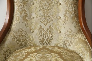 中古　美品!!　DREXEL HERITAGE(ドレクセルヘリテイジ)　Upholstery(アップホルスタリー)　エレガントな佇まいが魅力的な1人掛けソファ(1Pソファ、アームソファ、アームチェア、ラウンジチェア、サロンチェア、イージーチェア)(S-079078)