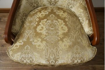 中古　美品!!　DREXEL HERITAGE(ドレクセルヘリテイジ)　Upholstery(アップホルスタリー)　エレガントな佇まいが魅力的な1人掛けソファ(1Pソファ、アームソファ、アームチェア、ラウンジチェア、サロンチェア、イージーチェア)(S-079078)