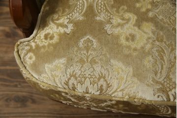 中古　美品!!　DREXEL HERITAGE(ドレクセルヘリテイジ)　Upholstery(アップホルスタリー)　エレガントな佇まいが魅力的な1人掛けソファ(1Pソファ、アームソファ、アームチェア、ラウンジチェア、サロンチェア、イージーチェア)(S-079078)