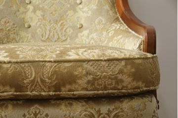 中古　美品!!　DREXEL HERITAGE(ドレクセルヘリテイジ)　Upholstery(アップホルスタリー)　エレガントな佇まいが魅力的な1人掛けソファ(1Pソファ、アームソファ、アームチェア、ラウンジチェア、サロンチェア、イージーチェア)(S-079078)