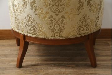 中古　美品!!　DREXEL HERITAGE(ドレクセルヘリテイジ)　Upholstery(アップホルスタリー)　エレガントな佇まいが魅力的な1人掛けソファ(1Pソファ、アームソファ、アームチェア、ラウンジチェア、サロンチェア、イージーチェア)(S-079078)