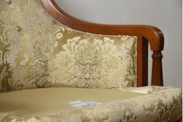 中古　美品!!　DREXEL HERITAGE(ドレクセルヘリテイジ)　Upholstery(アップホルスタリー)　エレガントな佇まいが魅力的な1人掛けソファ(1Pソファ、アームソファ、アームチェア、ラウンジチェア、サロンチェア、イージーチェア)(S-079078)