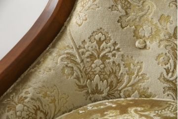 中古　美品!!　DREXEL HERITAGE(ドレクセルヘリテイジ)　Upholstery(アップホルスタリー)　エレガントな佇まいが魅力的な1人掛けソファ(1Pソファ、アームソファ、アームチェア、ラウンジチェア、サロンチェア、イージーチェア)(S-079079)