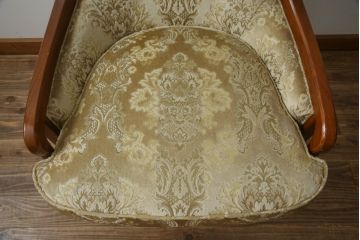 中古　美品!!　DREXEL HERITAGE(ドレクセルヘリテイジ)　Upholstery(アップホルスタリー)　エレガントな佇まいが魅力的な1人掛けソファ(1Pソファ、アームソファ、アームチェア、ラウンジチェア、サロンチェア、イージーチェア)(S-079079)