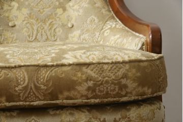 中古　美品!!　DREXEL HERITAGE(ドレクセルヘリテイジ)　Upholstery(アップホルスタリー)　エレガントな佇まいが魅力的な1人掛けソファ(1Pソファ、アームソファ、アームチェア、ラウンジチェア、サロンチェア、イージーチェア)(S-079079)