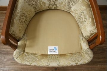 中古　美品!!　DREXEL HERITAGE(ドレクセルヘリテイジ)　Upholstery(アップホルスタリー)　エレガントな佇まいが魅力的な1人掛けソファ(1Pソファ、アームソファ、アームチェア、ラウンジチェア、サロンチェア、イージーチェア)(S-079079)